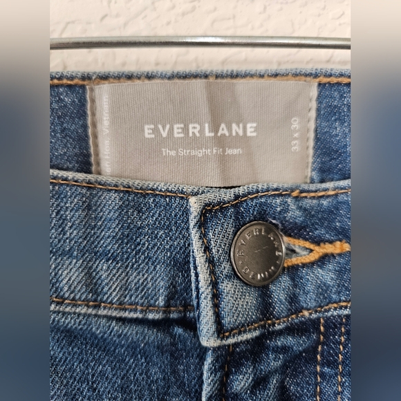 NWOT Everlane Men's Selvedge Straight Fit Jeans In Longbay Size 33x30 - Picture 7 of 11